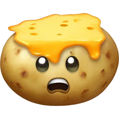 potato with melted cheese emoji