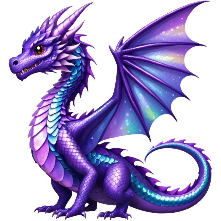 glitter purple dragon emoji