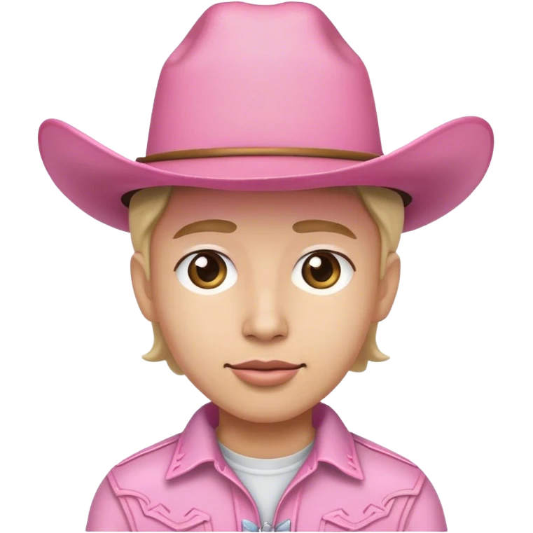 Pink cowboy emoji