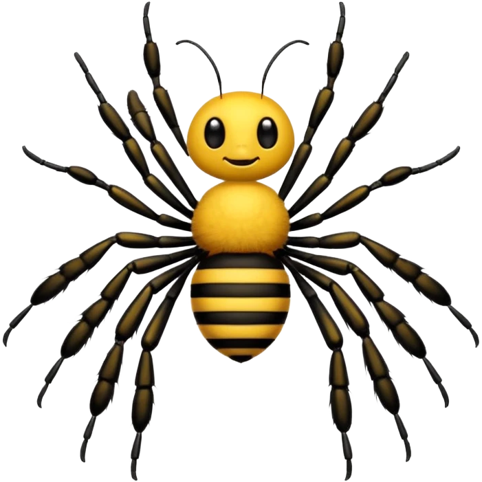 a bee with spider legs emoji