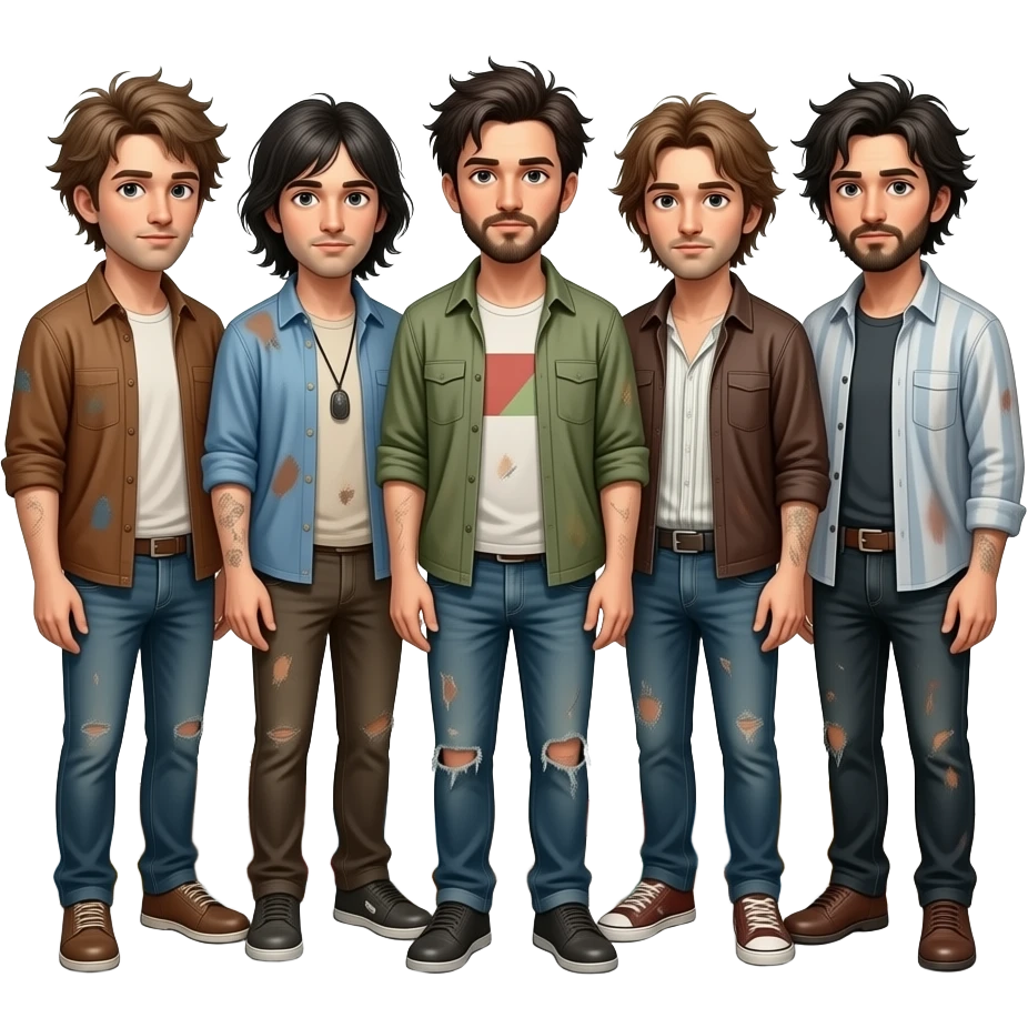 group of messy men emoji