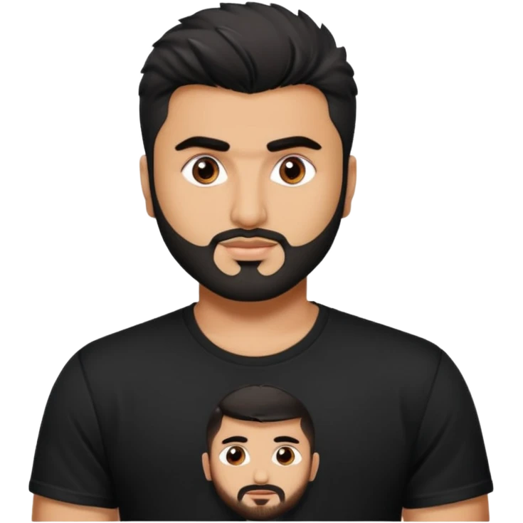 ipretty bratz emoji of arjun kapoor wearing a black tee,  emoji