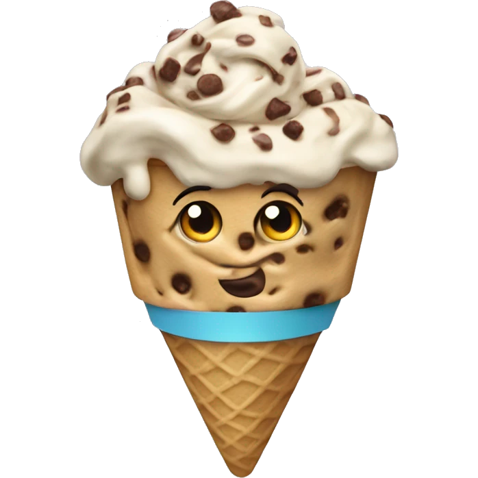 Cookie dough ice cream shake emoji