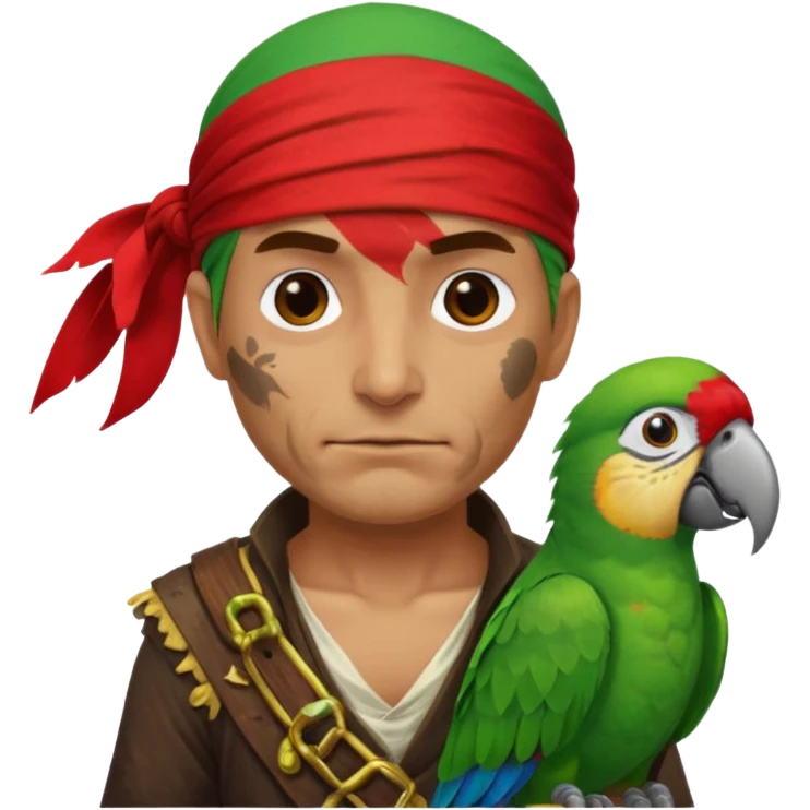 pirate and parrot emoji
