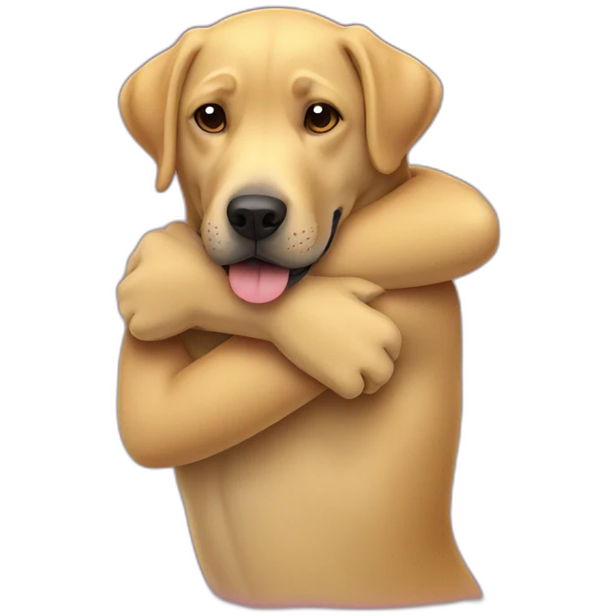 hugging a labrador emoji
