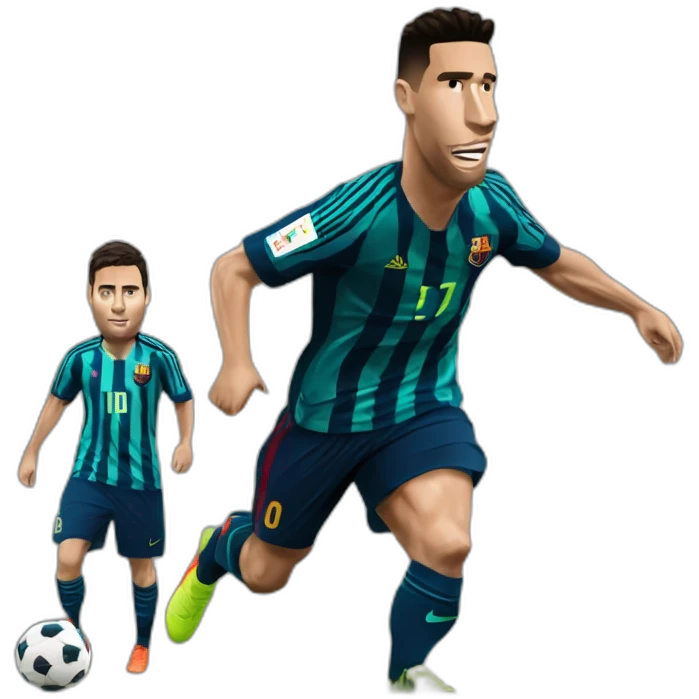 Ronaldo serre la main à Messi emoji