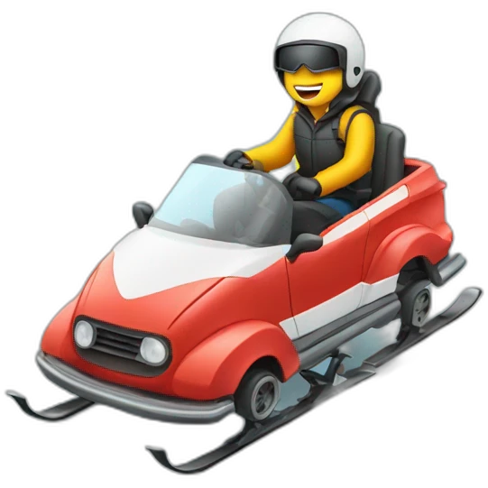 Car skiing emoji