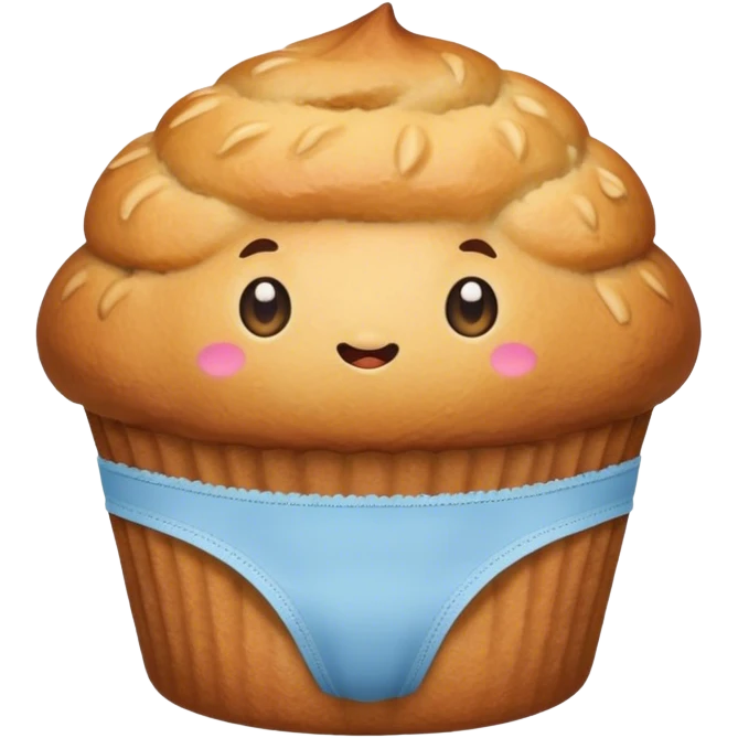 Muffin wearing underwear  emoji