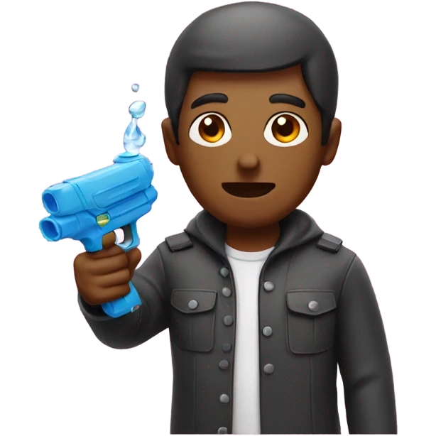 Man with water gun emoji