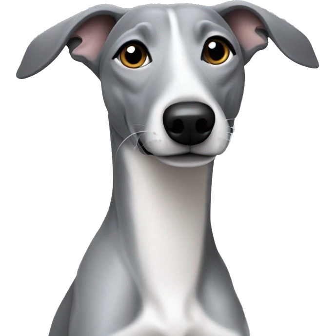 all grey whippet emoji