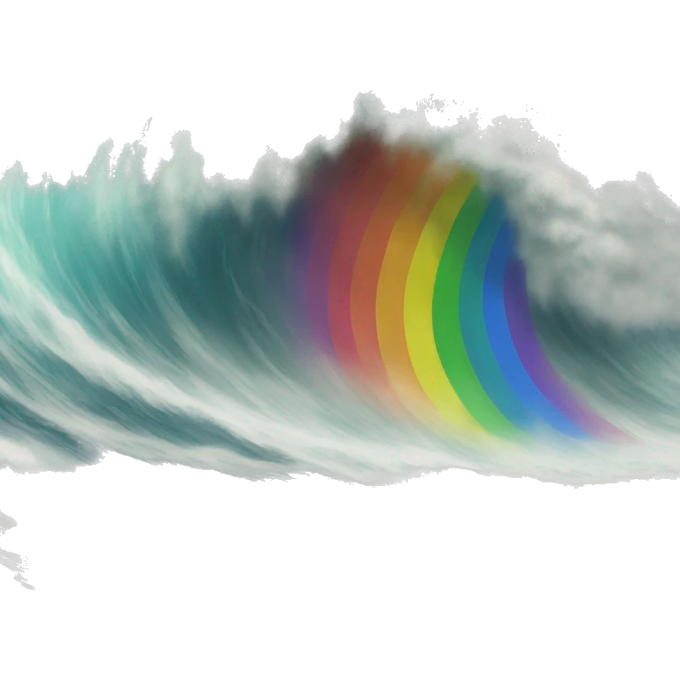 Rainbow tsunami emoji