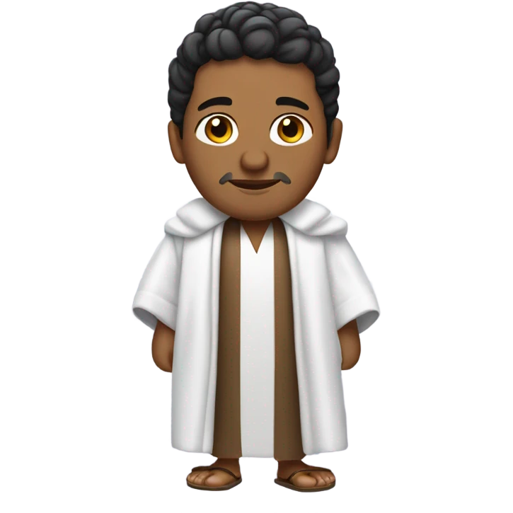 Puerto Rican man in a robe and sandals emoji