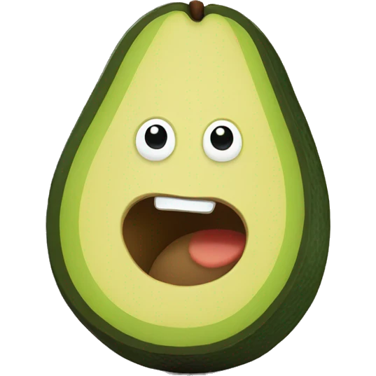 avocado smiling emoji