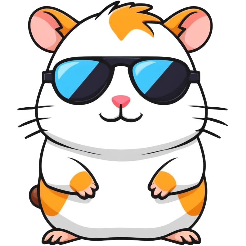 Hamster with sunglasses  emoji