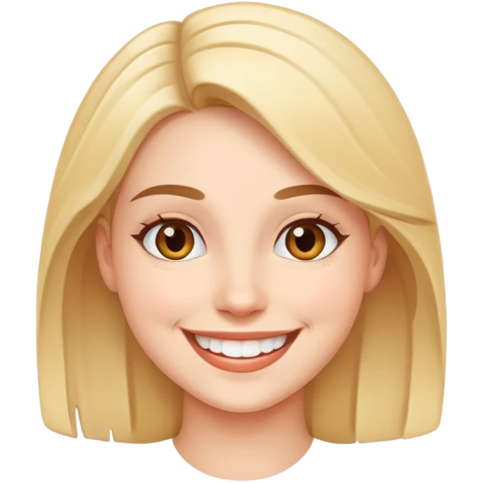 happy young woman smiling emoji