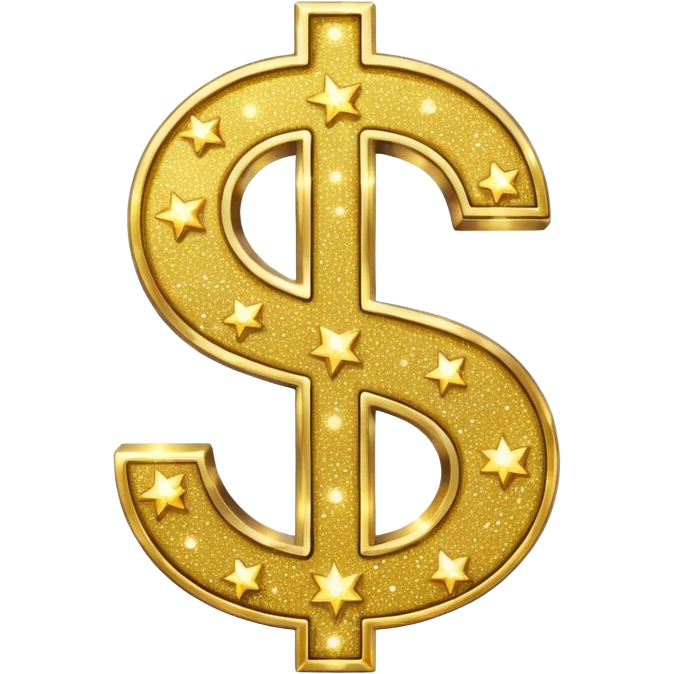 dollar sign with sparkles emoji