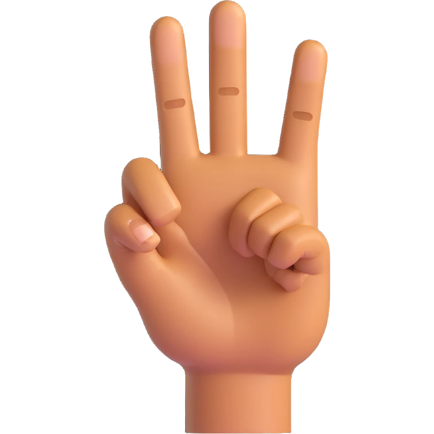 hand making the 'OK' gesture, tan skin tone, 3D emoji style emoji