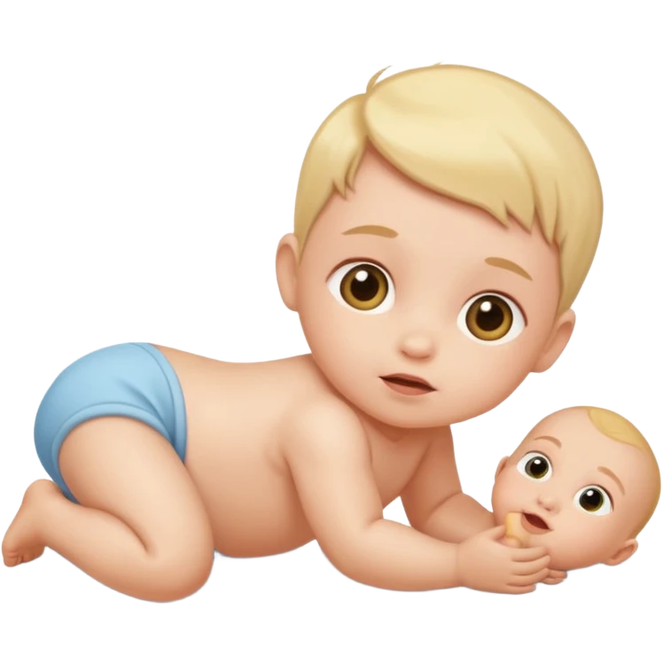 baby lying on ground emoji