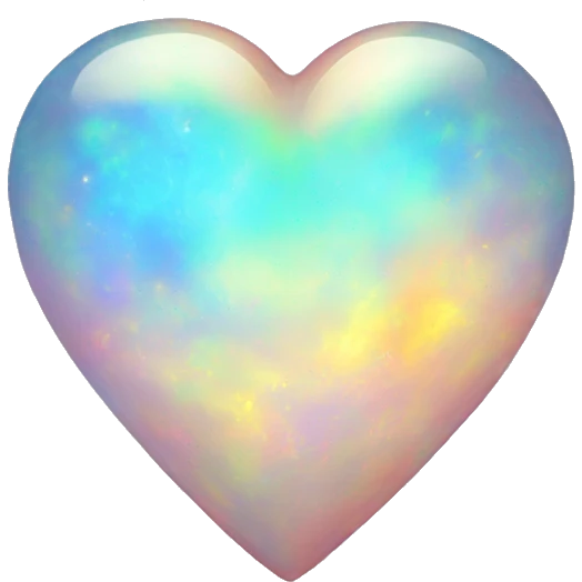 Opal heart emoji