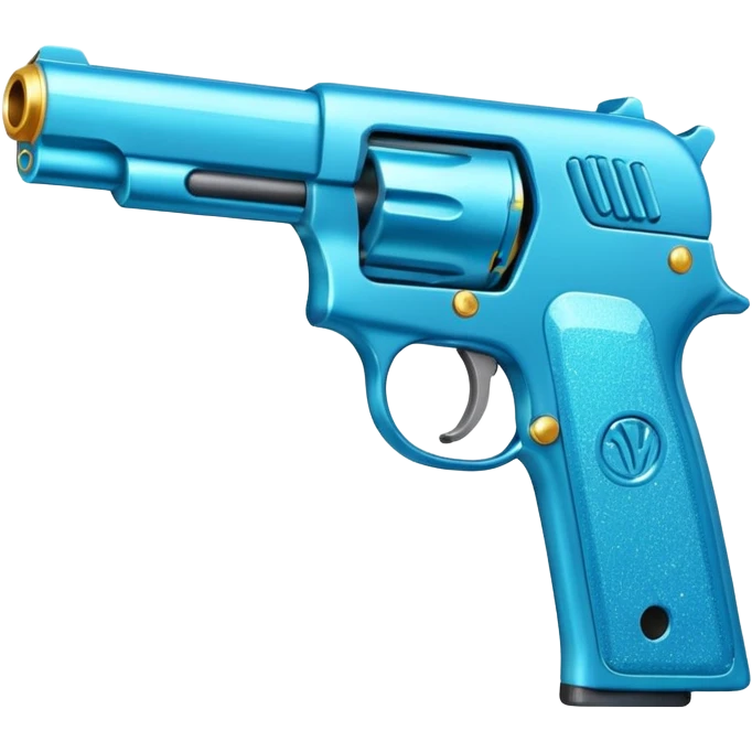 glitter blue cian gun emoji