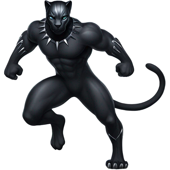 A black panther emoji