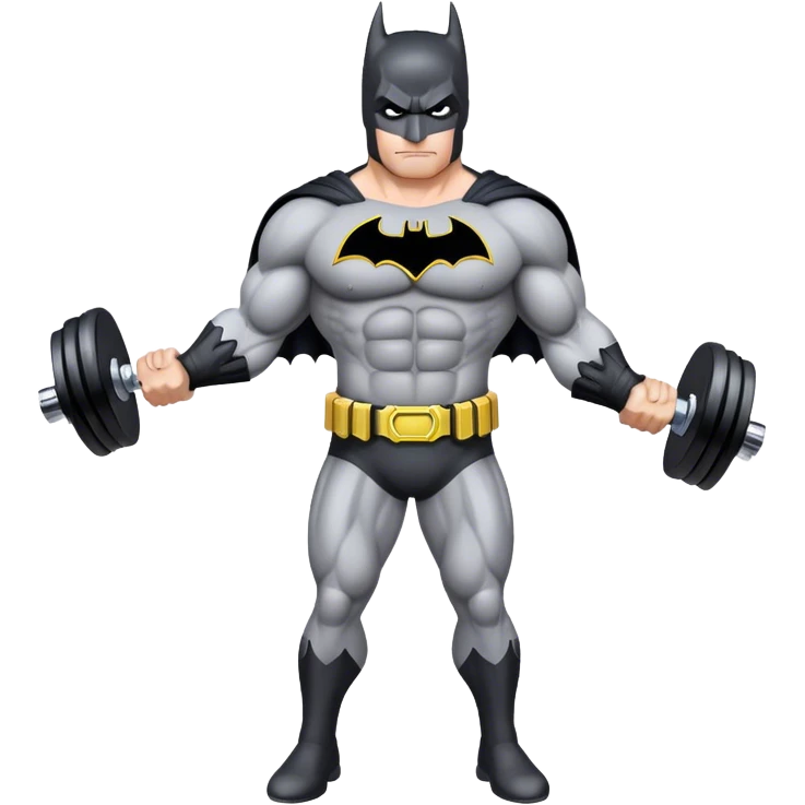 Batman with dumbell emoji