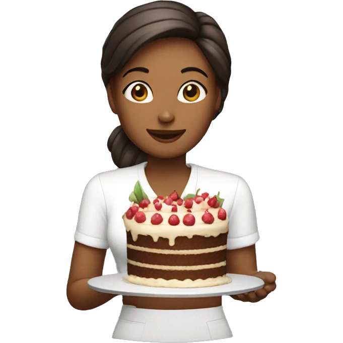 Women with a cake  emoji