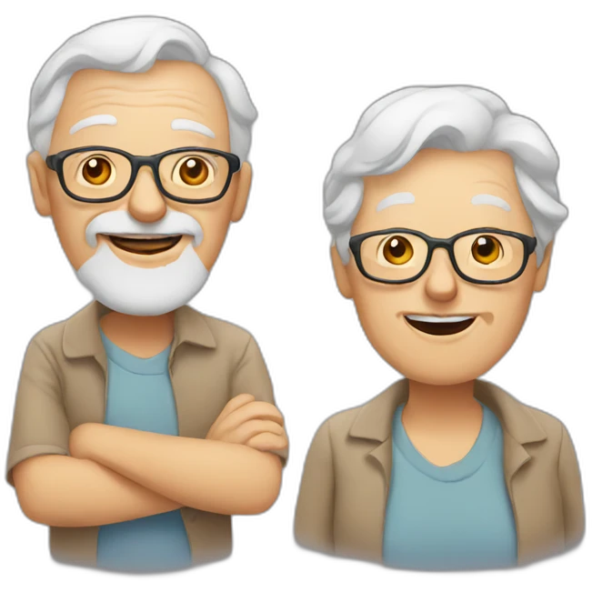 elderly-friends emoji