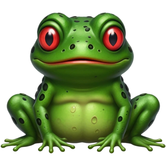 An undescribable horror frog emoji