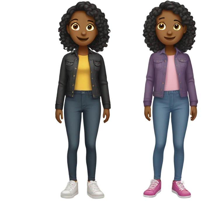 Girl in four emoji
