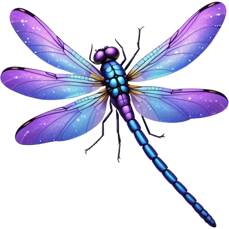 glitter purple dragonfly emoji
