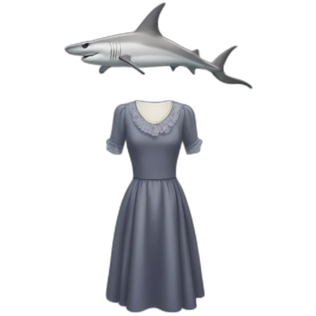 hammerhead shark in dress emoji