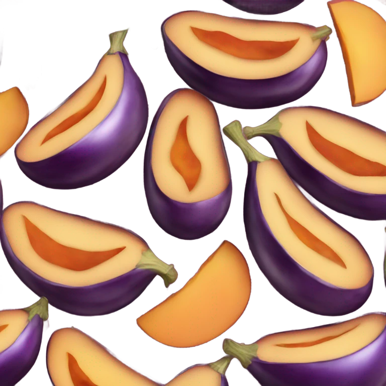 Eggplant peach casserole emoji