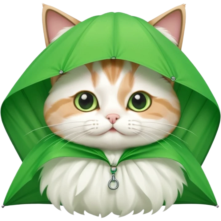 runny nose cat with green parachute emoji