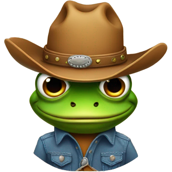 Cowboy frog emoji