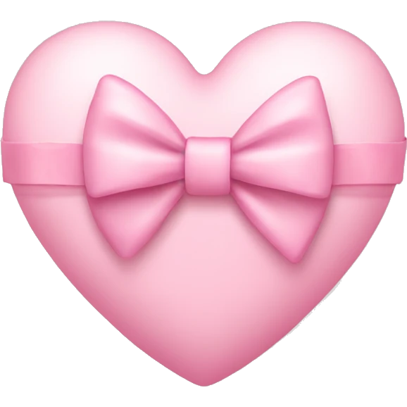light pink heart with bow emoji