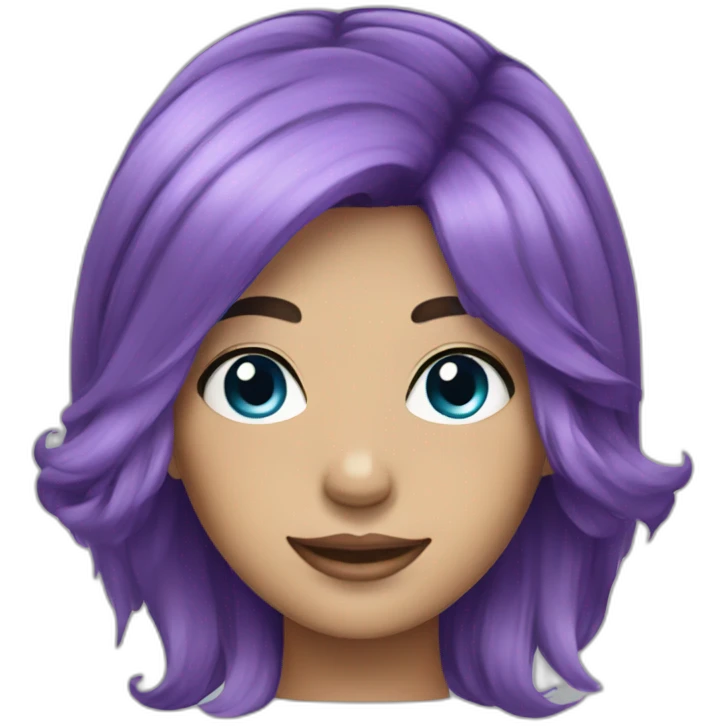 Blue hair color emoji