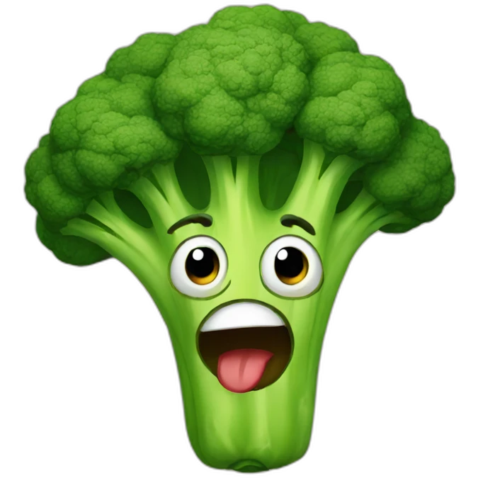 Angry broccoli emoji