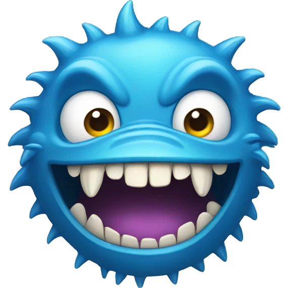 blue monster big teeth emoji