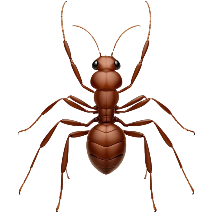 Cinematic Realistic Noble Ant Portrait Emoji, Poised and industrious, with a compact, meticulously segmented body covered in smooth, natural brown exoskeleton and focused, determined eyes rendered in lifelike detail, high shine, intelligent and resilient, styled with an air of urban diligence, focused and attentive, soft glowing outline, capturing the essence of a watchful and confident ant that appears ready to march out of the screen with unwavering authority! emoji