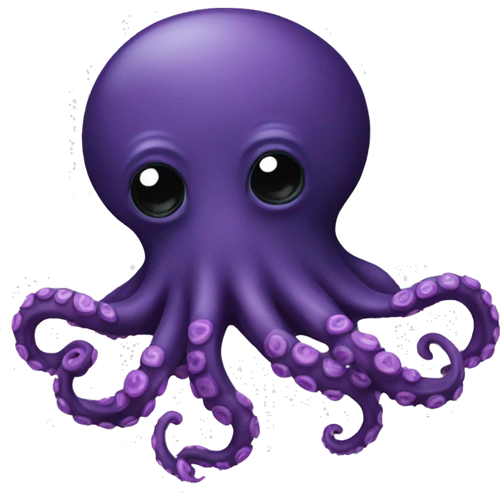black - purple octopus emoji