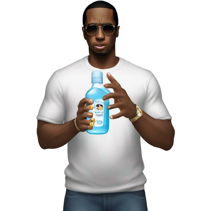 P diddy holding baby oil emoji