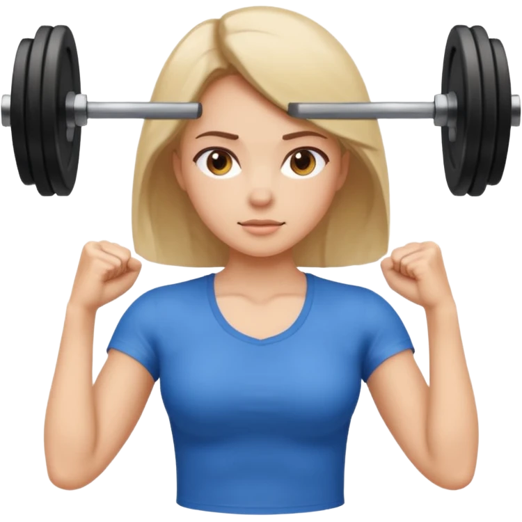 girl working out arms with a shirt on  emoji