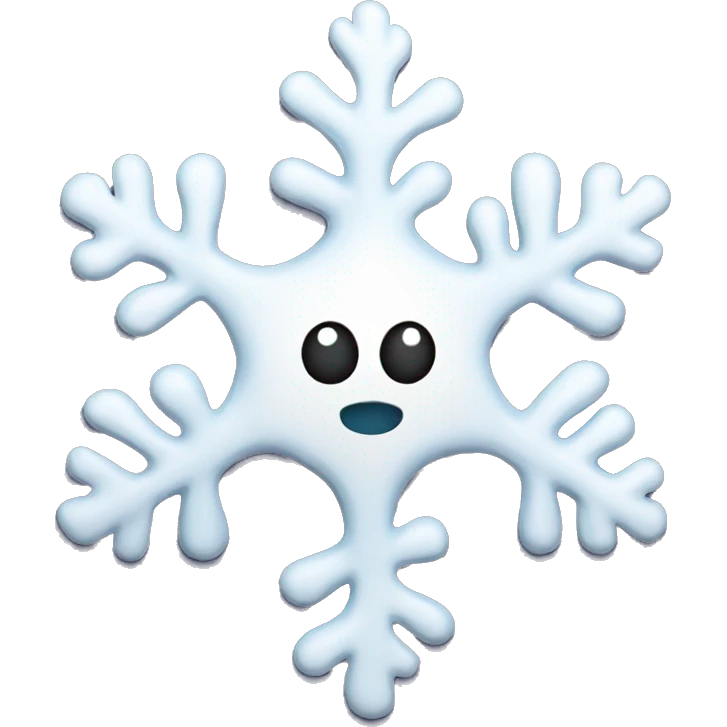 Melting snowflake emoji