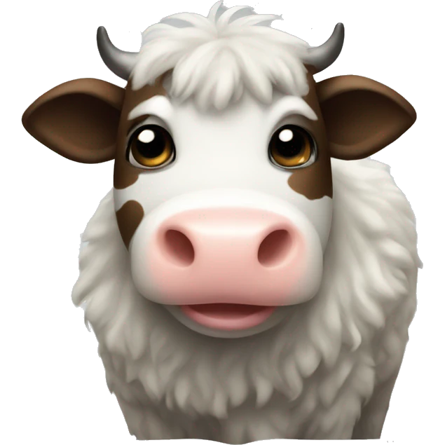 Fluffy cow emoji