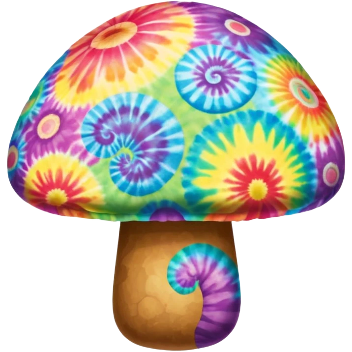 Tie dye mushroom emoji