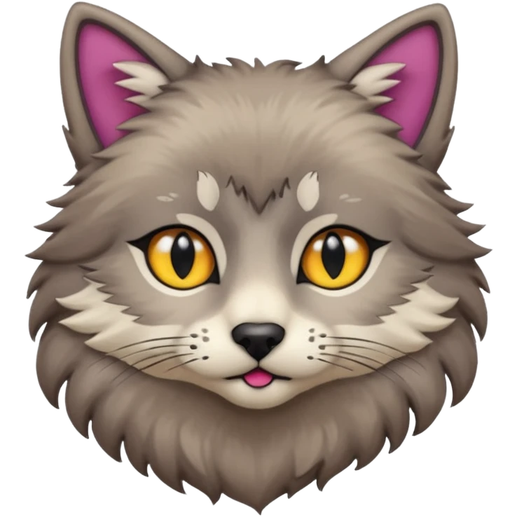 Half wolf half cat 🐱🐰 emoji