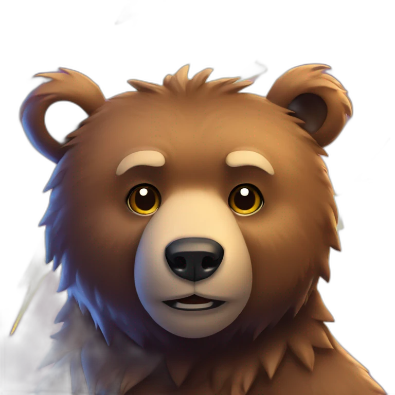 bear with lightning emoji