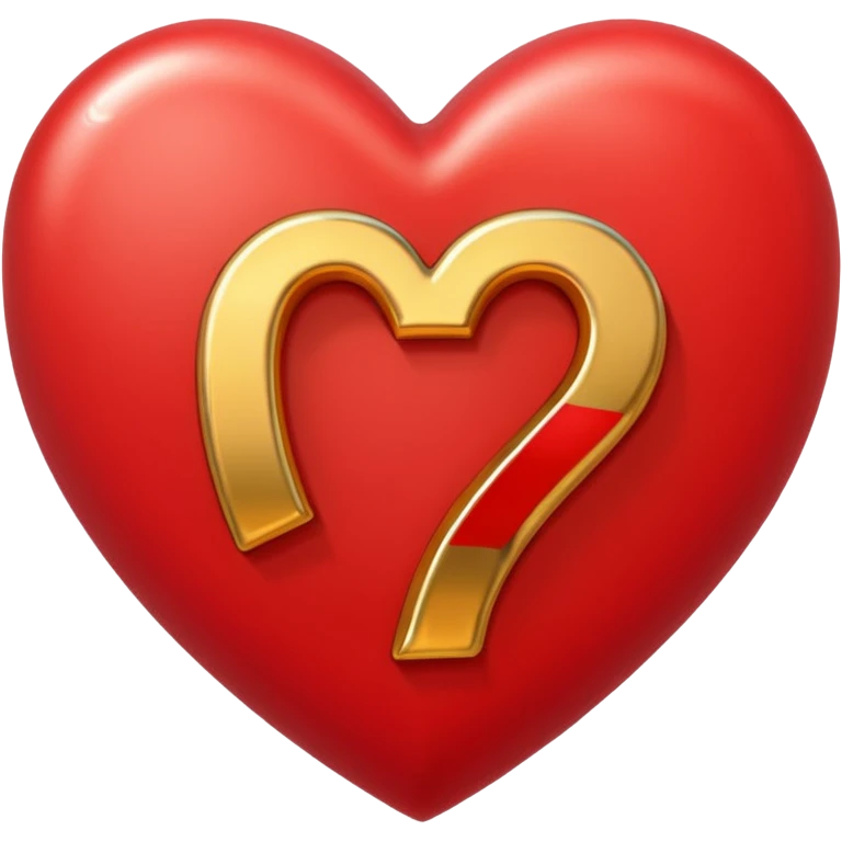 A red heart with the letter "J" in the middle emoji