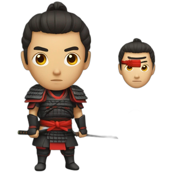 Samurai with a red circle on his forehead emoji